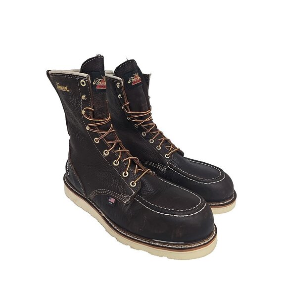 Thorogood Men's 8" Soft Toe WP Wedge Sole Work Boot (U.S.A.) 814-3800 Brown 12D - Picture 1 of 7